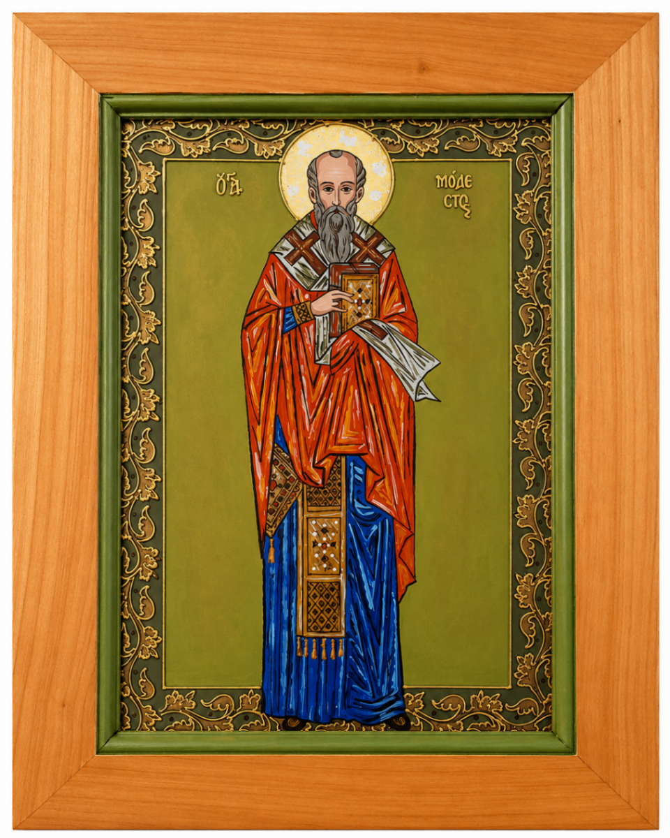 Icoană recentă din atelier — Sfântul Ierarh Modest