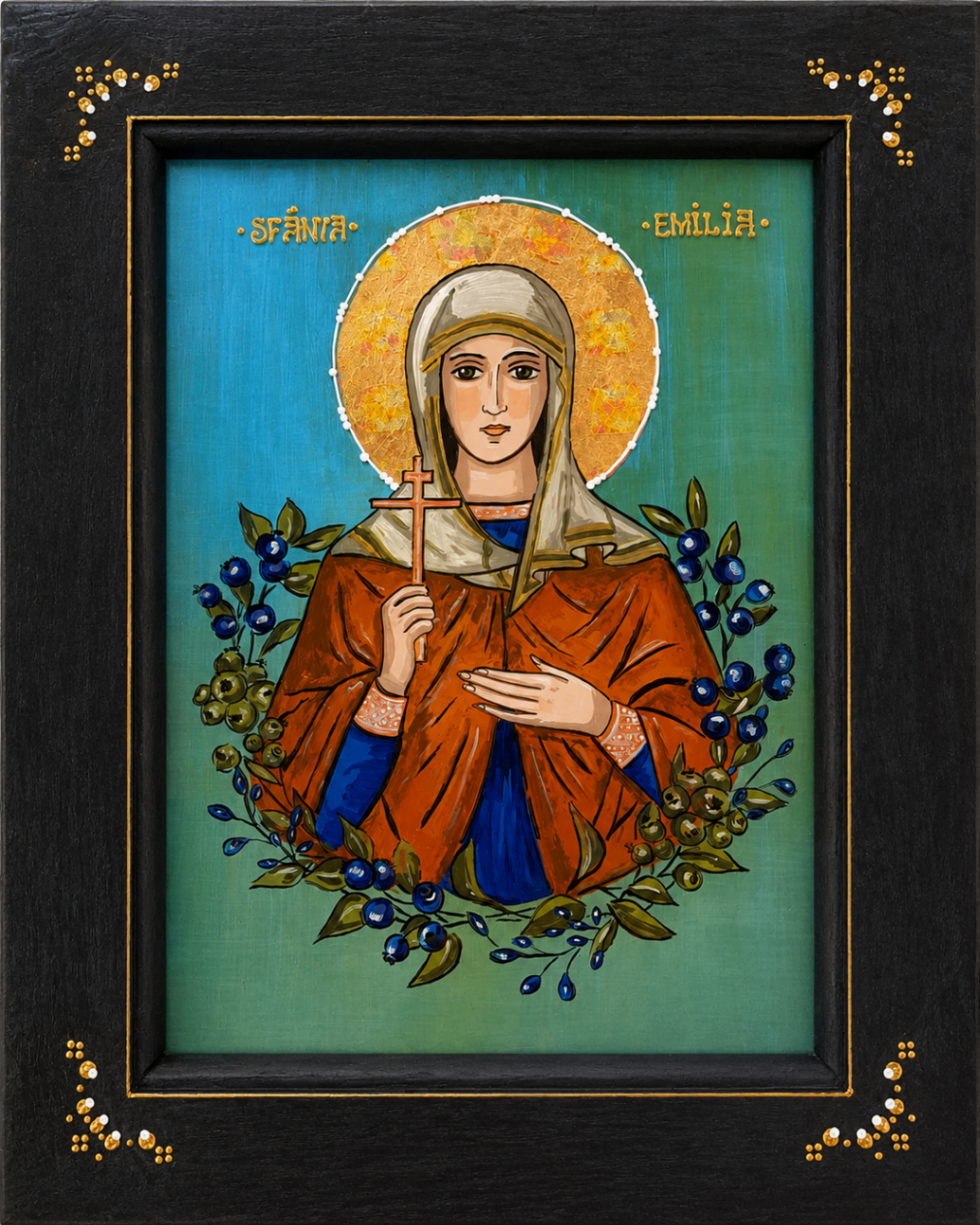 Icoană recentă din atelier — Sfânta Emilia